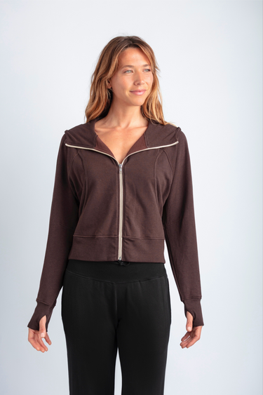 Zip Up Hoodie Sweatshirt by Mila - Time Out Clothing