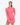 Woman wearing a pink hoodie dress on a white background