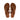 Pair of brown flip-flops on a white background