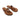 Pair of brown sandals on a white background