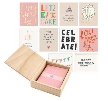 Birthday Card Set & Wood Box - Time Out Clothing