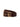 Brown leather belt with gold studs and buckle on a white background