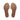 Pair of sandal soles with a textured pattern on a white background