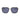 Sunglasses with black lenses and gold frame on a white background
