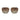 Sunglasses with tortoiseshell frame and brown gradient lenses on a white background