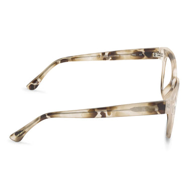 Tortoiseshell glasses on a white background