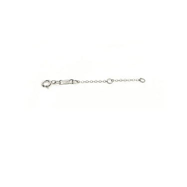 Silver chain extender on a white background