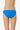 Blue bikini bottom on a mannequin against a white background