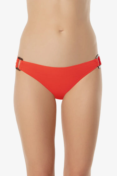 Red bikini bottom on a white background