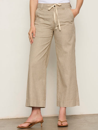 Lily Stripe Cropped Pant - Time Out Clothing