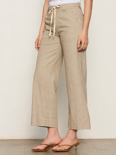 Lily Stripe Cropped Pant - Time Out Clothing