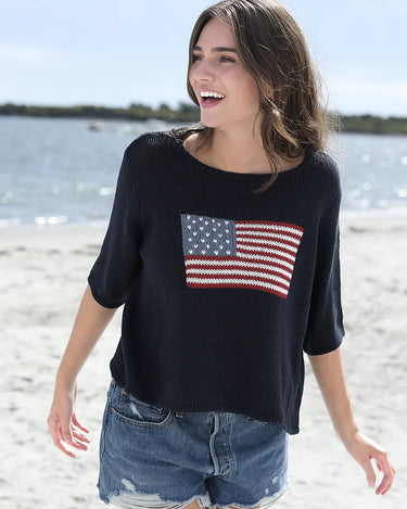 Flag Half Sleeve Top - Time Out Clothing
