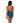 Teal swimsuit with cut-out design on a white background