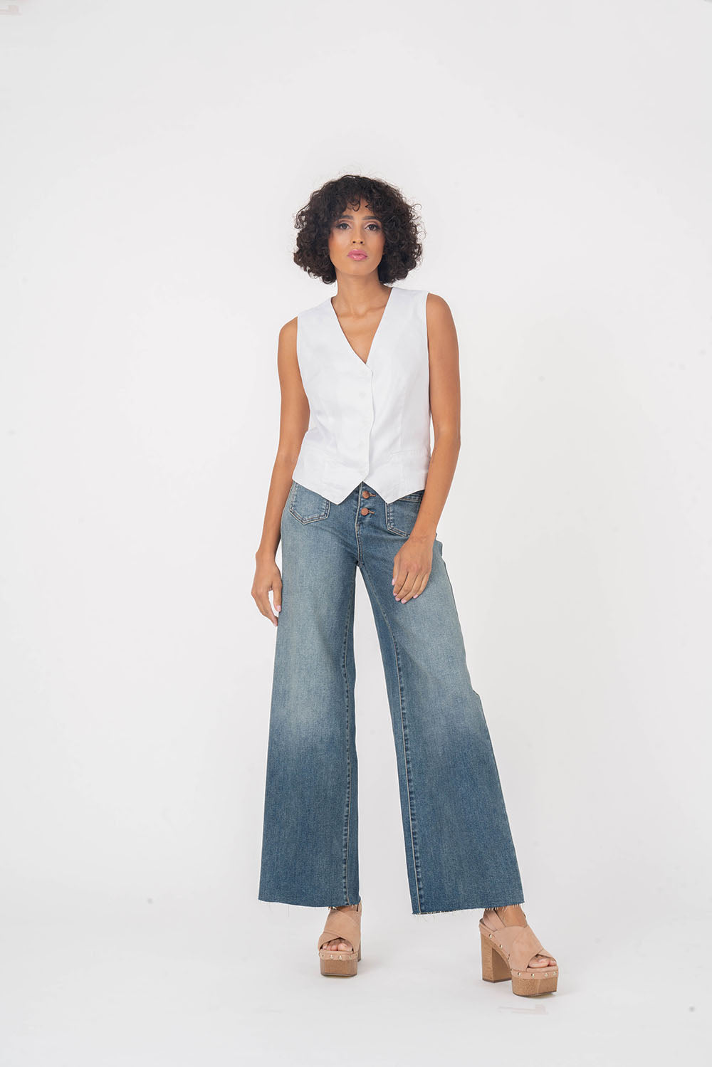 Kendall Linen Vest Time Out Clothing