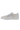 Gray sneaker with white stripes on a transparent background
