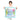 Woman holding a colorful scarf with a design of a garden scene on a white background