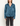 Everly satin collared top in Petrol blue-green, front view showing V-neck and gathered center detail