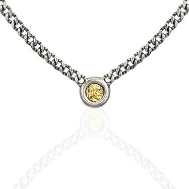 VINTAGE SILVER OLENA COIN NECKLACE - Time Out Clothing