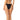 a woman wearing a black ruched bikini bottom