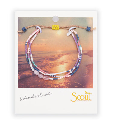 A semi precious stone bracelet on branded cardstock