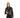 a woman wearing a black leather jacket with a vintage feel and zipper detailing with blue jeans on a white background