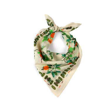 Neckerchief with floral pattern on a white background