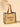 Woven tote bag with 'Vitamin Sea' text on a beige background