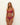 Woman wearing a pink swimsuit set against a white background