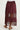 Maroon skirt with lace detailing on a white background