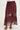 Maroon skirt with lace details on a white background