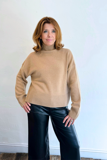 Chunky Carmen Funnel Neck Cashmere Sweater - Time Out Clothing
