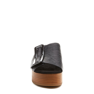 Dover Black Distressed Platform Sandals - Time Out Clothing