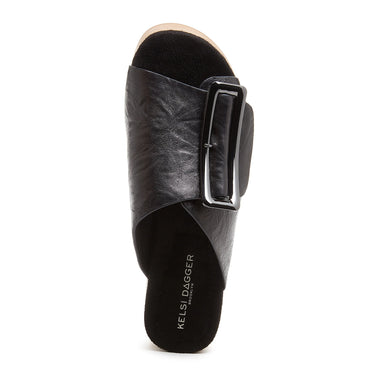 Dover Black Distressed Platform Sandals - Time Out Clothing