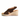 Brown wedge sandal with espadrille sole on a white background