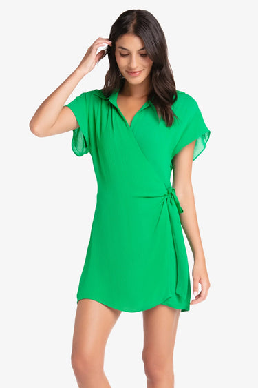 Flutter Sleeve Wrap Dress - Time Out Clothing