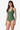 Mara Faux Tortoise Tankini l Fatigue Green l Crinkle Texture by Helen Jon - Time Out Clothing