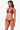 Tie Side Faux Tortoise Ring Triangle Bikini Top by Helen Jon - Time Out Clothing