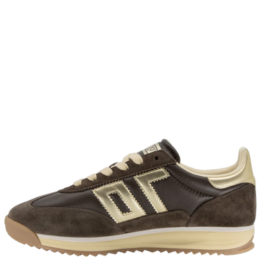 Jogger N in Coffee & Gold Sneakers from Back 70 - Time Out Clothing
