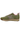Green sneaker with pink accents on a white background