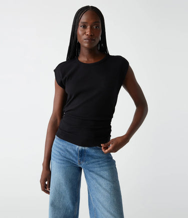 Joni Power Shoulder Tee - Time Out Clothing