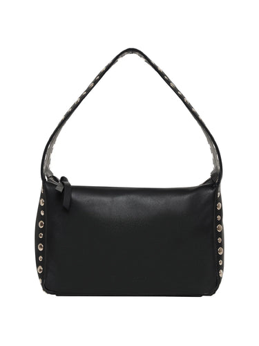 Midnight Black Leather Bag - Time Out Clothing