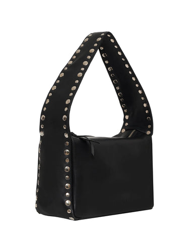Midnight Black Leather Bag - Time Out Clothing
