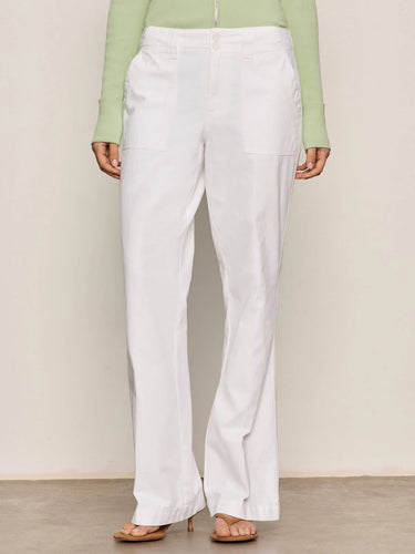 Sanctuary Reissue Peace Pant – Chalk | Cotton Bootcut Pant - Time Out Clothing