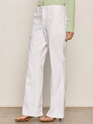 Sanctuary Reissue Peace Pant – Chalk | Cotton Bootcut Pant - Time Out Clothing