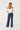 Back view of Level 99 Sarah Full Length Pant in Stargazer showing patch pockets and full-length silhouette