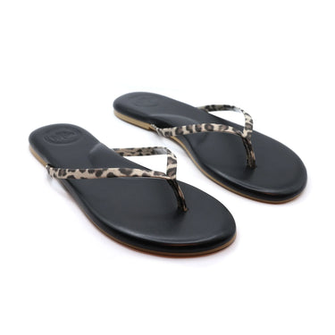 Indie Novelty Sandal - Black Leopard - Time Out Clothing