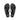 Black valentina flip-flops with floral design on a white background