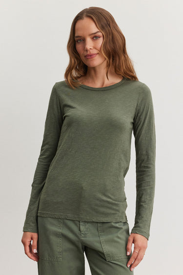 Lizzie Crew Neck Long Sleeve Tee - Time Out Clothing