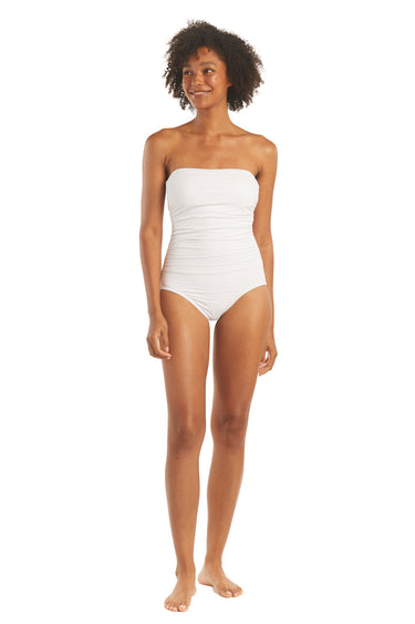 Textured Bandeau One Piece Swimsuit - Time Out Clothing
