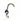 Navy Print - Gold Chain Scarf Strap - Time Out Clothing